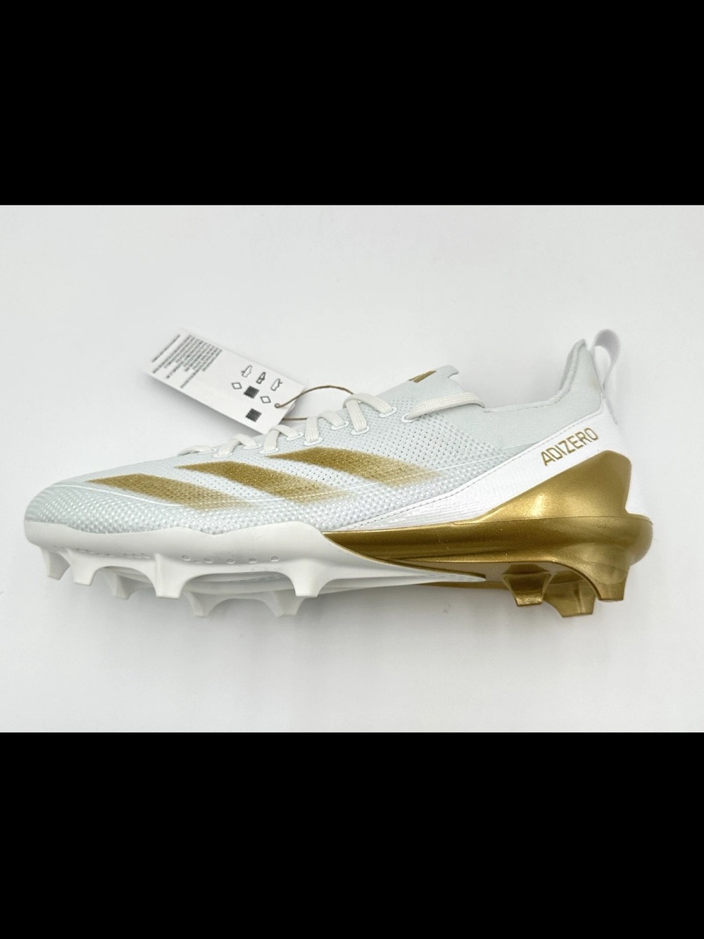 ADIDAS cleats White & Gold Adizero Football Cleats - Picture 2 of 10